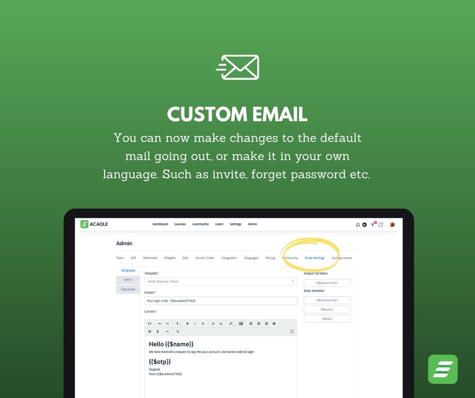 custom email