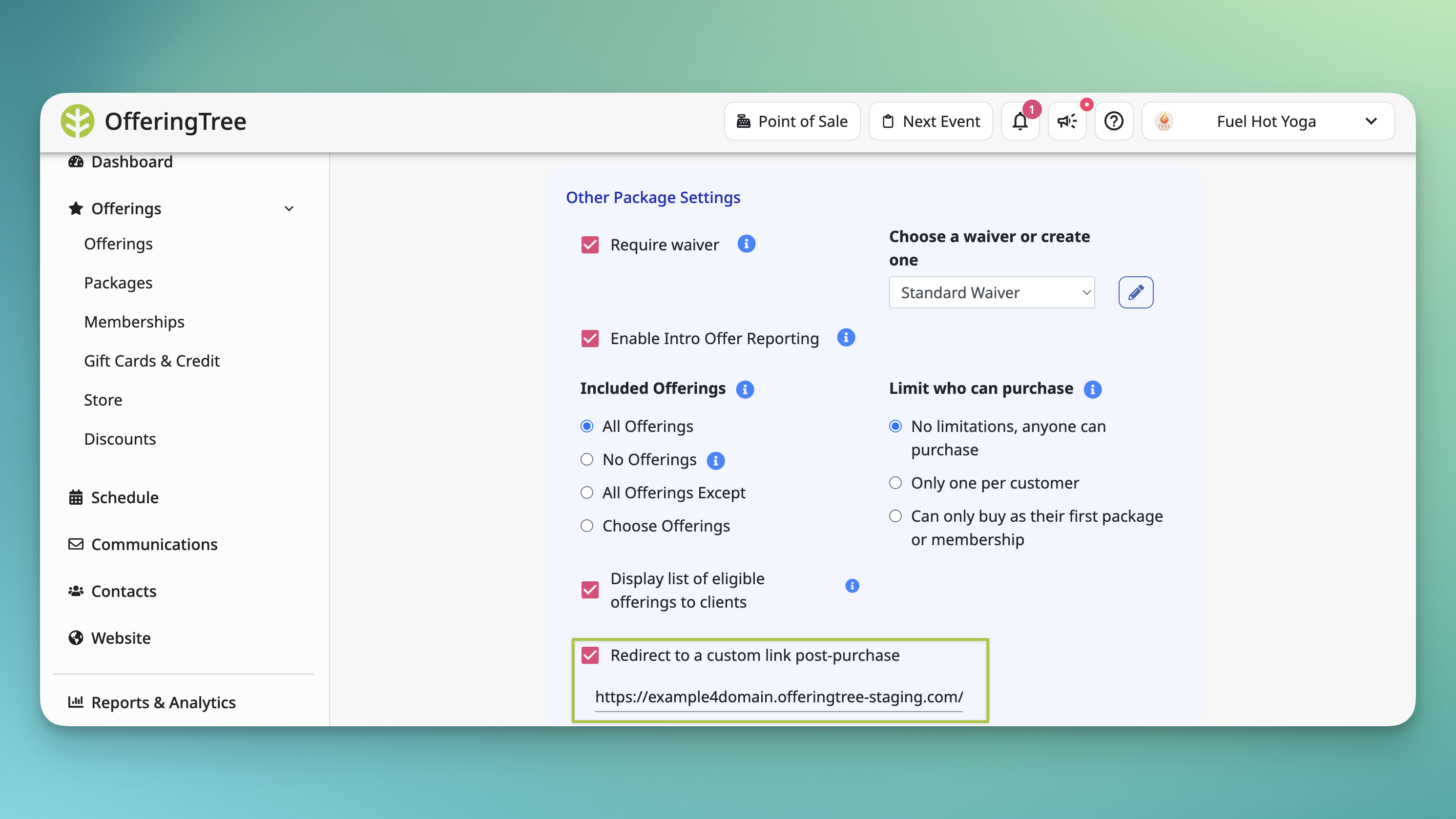 Post-Purchase Redirection