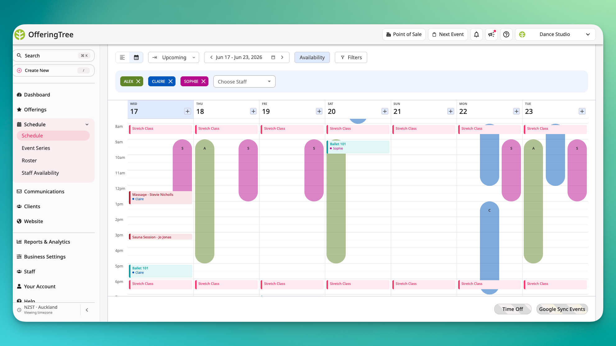 Schedule Color Coding