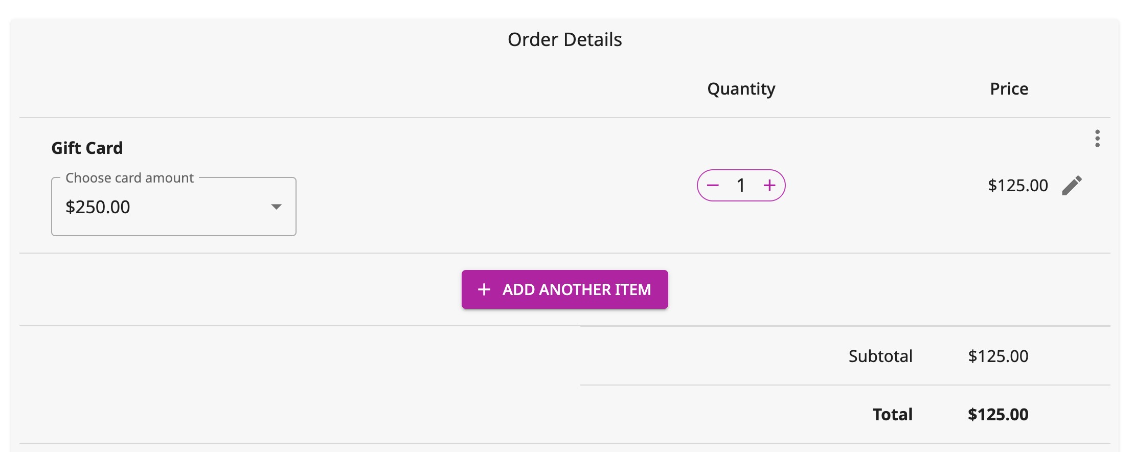 POS Gift Card Updates