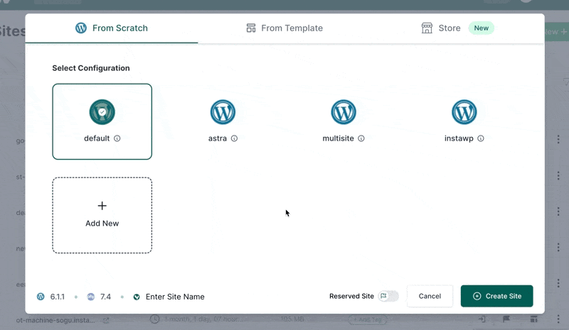 InstaWP 一鍵免費快速建立 WordPress 測試環境,支援 FTP/SSH 登入、更改 PHP 版本免費可達 48 小時 1 Screenshot-Dashboard - InstaWP-2023-02-10-002424
